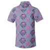 Erkekler Sıradan Gömlek Moda Hawaii Gömlek Erkekler Rahat Flamingo Baskı artı M5XL Plaj Aloha Gömlek Erkekler Kısa Kol Camisa Hawaiana Hombre Z0224