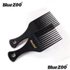 Hårborstar Bluezoo Men Comb Insert Afro Pick Fork Oil Slick Styling Brush Frisyrande tillbehör Drop Leverans Produkter Care Dhnmw