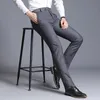 Erkekler Suits Blazers saf renk resmi takım elbise pantolon siyah şarap kırmızı lacivert gri boyut 29 30 31-38 ince fit erkek iş rahat