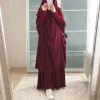 2023 Etnik Giyim Etosell Kadın Hooded Müslüman Hijab Elbise Eid Dua Giyim Jilbab Abaya Long Khimar Tam Kapak Ramazan Elbisesi Abayas İslami 8 Renk Boyut