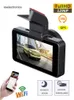 Mise à jour Dash Cam Car DVR 24H HD 1296P Caméra Double Objectif Enregistreur Vidéo Black Box Cycle Dashcam Construit en GPS Avec WiFi G-Sensor Car DVR
