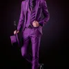 Ternos masculinos Blazers mais recentes calças de casaco Designs Italian Purple Tuxedo Jaqueta Slim Fit Men Suit 3 peças PROM PROM TERNO MASUCLINO 230227