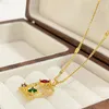 Pendant Necklaces Minar Retro Sparkly Candy Color CZ Cubic Zirconia Hollow Rectangle Geometric For Women 14K Gold Brass Necklace