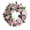 Decorative Flowers Artificial Wreath Frieze Wedding Holiday Decoration Roses Small Daisy Fake Flower Hanging Home Plants
