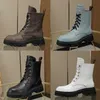 Дизайнерские женские ботинки модные сапоги на лодыжке настоящие кожа Martin Boot Outdoor Толстый нижний нижний сапоги с размером коробки 35-41