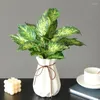 Decorative Flowers Artificial Long Evergreen 14 Household Small Potted Flower Art 10 Green Pineapple