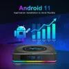 Akıllı Android 11 TV Kutusu X96 X4 Amlogic S905X4 Dört Çekirdek 4GB 64GB 32GB WiFi 8K YouTube BT Medya Oyuncu X96x4 TVBox Set Üst Kutusu