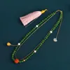 Ketten Original Spinat Grün Russisches Material Jaspis Perlenketten Für Frauen Mädchen Doppelschichtige Jade Perlenverzierung SchmuckKetten