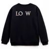 Differentiate market high version LYW color embroidered long-sleeved sweater os oversized loose for men and women