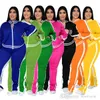 Mulheres plus size tracksuits designer de duas peças cenas de calça moda listra de manga comprida calças de calça de manga comprida