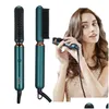 Curling Irons Inface Ionic Hair Straightener Brush Ceramic Heating Straightening Comb Styler Dryer Drop Delivery Products Care Stylin Dhgdn