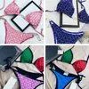 2023 Two-Piece Bikinis Designer Three-point Swimsuit for Woman Full Letters Summer Beach Bathing Suits Swimwear