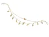 Классические серебряные золотые двойные слои кисточки для листьев листьев браслеты летние пляжные цепи