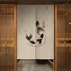 Perde Çince Mürekkep Erik Çiçeği Kapı Bölme Mutfak Gölge Sundurma Asılı Japon Noren