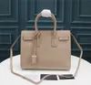 Stor väska Tilles Shoppingväskor Handväska för kvinnor Rive Gauche Modeväska i äkta läder