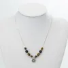 Catene (10 pezzi) Collana Yage con pendente in pietra lavica naturale nera per donna Dichiarazione di gioielli di moda da uomo con catena in rilievo