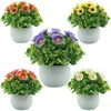 Decorative Flowers Lifelike Artificial Flower Plant Potted Bonsai Living Room Office Balcony Desktop Decor Non-fading Party Decoration