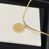 2023 Luxury Quality Charm Small Round Shape Pendant Halsband med svart färgdesign i 18K Gold Plated Have Box Stamp PS3229