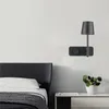 Vägglampor dimbar LED -lampa med switch och USB -gränssnitt mode vit ljus fixtur sovrum gång bredvid nattbelysning sconce