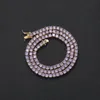 Цепи Bling 4mm Purple Stone Cz out Out Cubic Циркония