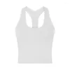 Active Shirts 2023 Racerback Yoga Tank Top Workout Sportswear For Women Gym Sleeveless Crop Anti-sweat Fitness Shirt