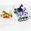 Submarine Glass & silicone bong water pipes hookah dab rigs oil bubbler bongs with 14mm slide bowl ash catcher DHL