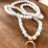 가닥 mg1755 새로운 디자인 6 mm AAA 등급 Morganite Agate Mala