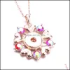 Colliers pendants NOOSA SNAP BIGNE Collier Rose Coeurs Gol