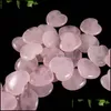 bil DVR Stone Anpassade naturliga hantverk Rose Quartz Crystal Mini Ristningar Heart Healing Hearthaped Gemstone Drop Delivery Jewelry DHHP8