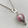 Luxe diamant hete luchtballon hanger ketting ontwerper vrouwen mode klassieke sliver mannen sieraden ketting kettingen vrouw liefde cadeau 2302283BF