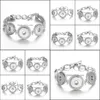 Bedelarmbanden fahion snap armband linkbanden charmes metaal voor vrouwen passen drie 18 mm snaps knop sieraden drop levering dhwq5