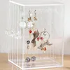 Jewelry Pouches Acrylic Earrings Display Stand Shelf Storage Box Rack Holder Case J55