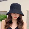 Chapeaux à large bord d'été fait à la main Crochet Floppy Sun Hat pour femmes évider tricot dôme seau chapeau couleur unie large bord pliable plage Cap Bonnet G230227