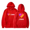 Herrtröjor like män video app tröjor ryssland rosa barn plus storlek kvinnor hajuku hoodie rolig streetwear tonåring