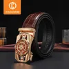 Belts Men Genuine Leather Belts Brand Luxury Stone Pattern High Quality Business Work Automatic Buckle Belts for Men ZD121 Z0228