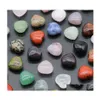 Araba DVR Taş 15mm Doğal Oyma Kristal Mini Kalp İyileştirme Reiki Mineral Heykel Süsleme Ev Dekoru Hediye Karışımı Renkler Damla Teslimat Takı DHSH8