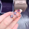 Cluster Rings Natural Alexandrite Gemstone Ring For Women Solid 925 Sterling Silver Luxury Engagement Bridal Gift