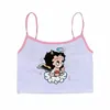 Czołgi damskie lolitatank topy kawaii czołg gotyk y2k crop top bustier unikalny topharajuku t shirtcute