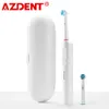 Toothbrush AZDENT Rotating Electric Toothbrush Arrivals 2 Type Optional Fit for Daily Oral Clean 230227