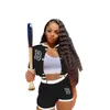 2023 Designer Baseball Uniform Tracksuits Summer Mulheres roupas de duas peças conjuntos de manga curta B Jaqueta de letra e shorts Ternos de corredor casuais 9368