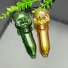 Accessoires pour fumeurs Super Skull Ghost Head Pipe en verre Bongs en verre Tuyaux de brûleur à mazout Conduites d'eau Plates-formes pétrolières