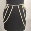 Paski łańcucha talii punk perłowe seksowne pasy kobiety harajuku swobodne vintage estetyczne splicing metalowy na pasku łańcuchowym koreańskie ubrania mody 230228