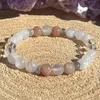 Strands MG1775 8 MM Sunstone Moonstone Clear Quartz Bracciale da donna in labradorite