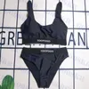 Womens Black Bikini Set Brand Logo Swimsuit Sports Tanks Underwear For Women Split Swimwear