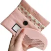 Pettine in legno per capelli di bellezza mini rosa di marca semplice e alla moda Spazzole per trucco tascabile