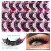 Multilayer Thick False Eyelashes Colorful Naturally Soft & Delicate Handmade Reusable D Curled Fake Lashes Extensions Natural Looking Lash DHL