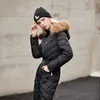 Kobiety Jumpsuits Rompers Winter Hooded Women Parka Elegancka bawełniana wyściełana ciepłe szarolety narciarstwo