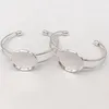 Bangle 2 PCS Bracciale vuoto con castone per donna Fit Accessori per gioielli regolabili con cabochon rotondo da 1 pollice