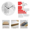 Wall Clocks Luminous Glowing Clock Silver Moon Acrylic Circular Mute Movement Needle Living Room Home Decor