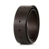Belts Pure Cowhide Belt Strap 33CM 38cm Round Hole Belt No Buckle Genuine Leather Belts High Quality Without Buckle Z0228